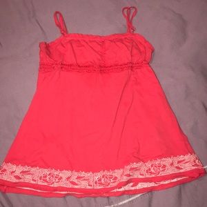 Orange spaghetti strap blouse